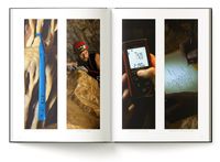 Sample pages of the Lechuguilla Cave showing a sequence of four images illustrating survey in the cave